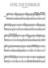 Téléchargez l'arrangement pour piano de la partition de mozart-daphne-deine-rosenwangen en PDF